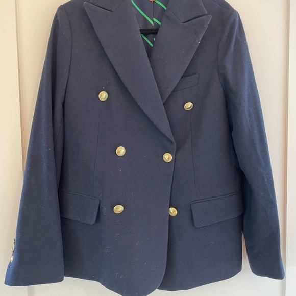 Rowing Blazers Navy Blazer with Green Stripes - Picture 1 of 7